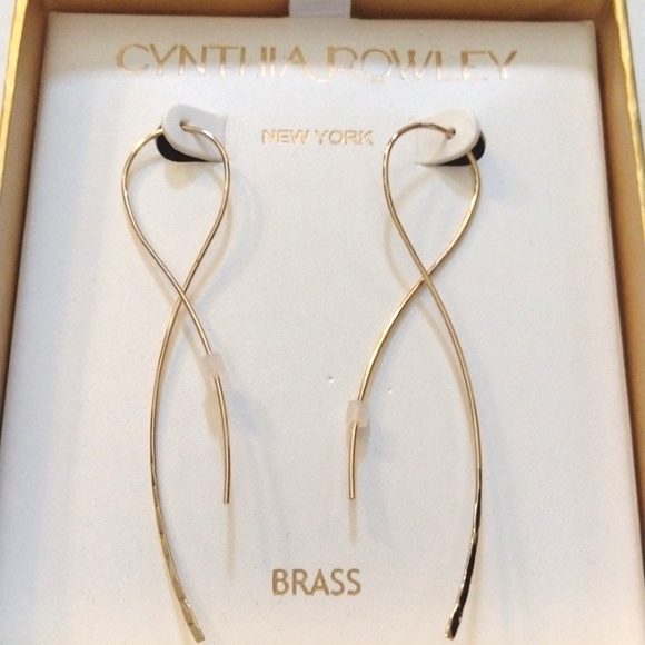 Cynthia Rowley Jewelry - PRICE DROP! CYNTHIA ROWLEY OF NEW YORK GOLD BRASS WIRE EARRINGS - NWT